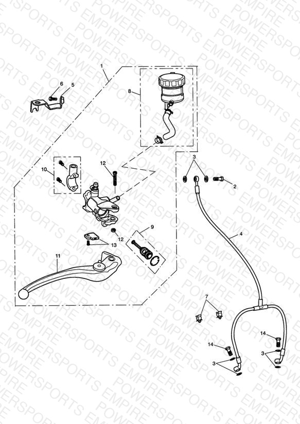 Front Brake Master Cylinder & Hoses - 333179 >