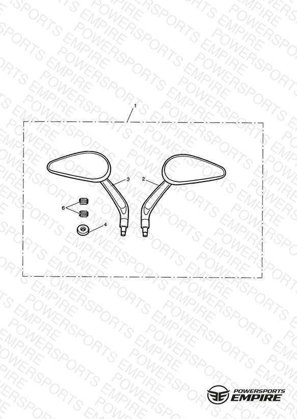 Kit, Teardrop Style Mirrors, Drilled