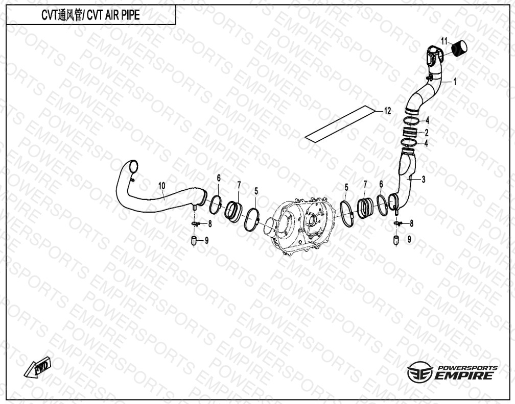F00-V2 — CVT AIR PIPE