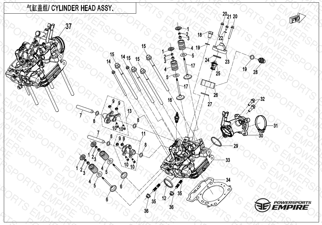 E02-2-A — CYLINDER HEAD ASSY.(ORDINARY)