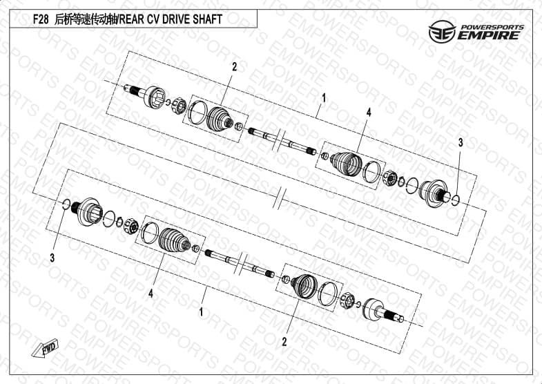 F28 — REAR CV SHAFT