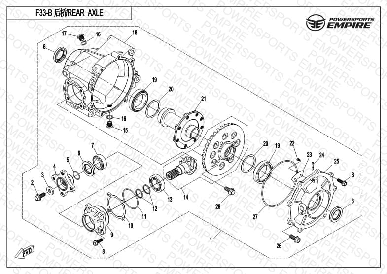 F33-B — REAR AXLE(DIFFERENTIAL)