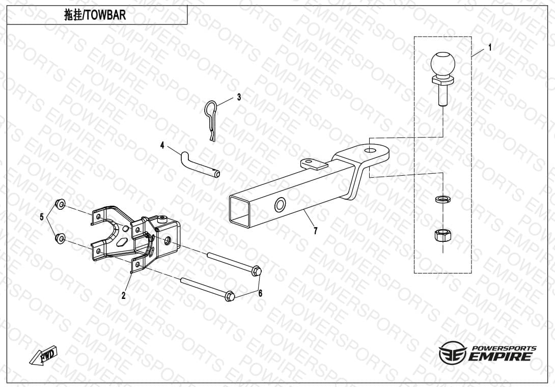 F40-A — TOWBAR(PIN SHAFT CONNECTION)
