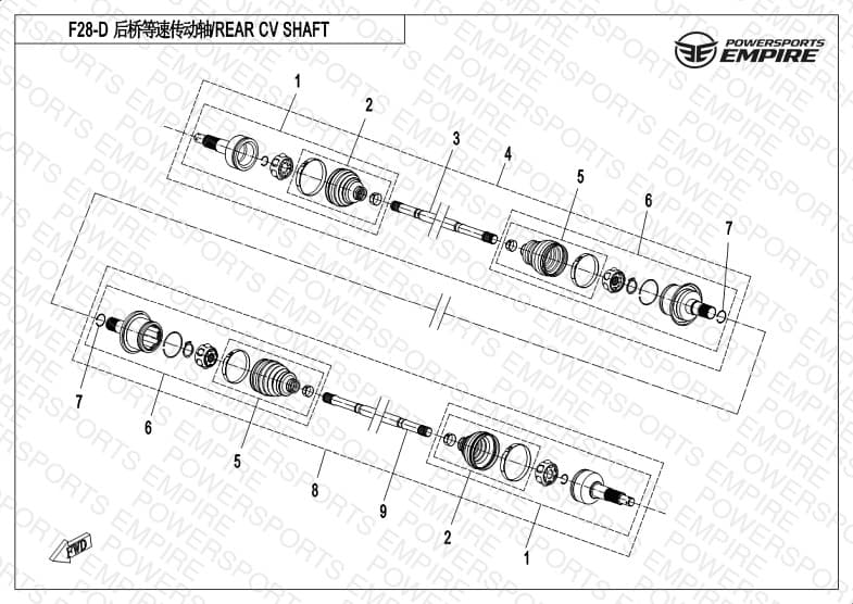 F28-D — REAR CV SHAFT(ODM)