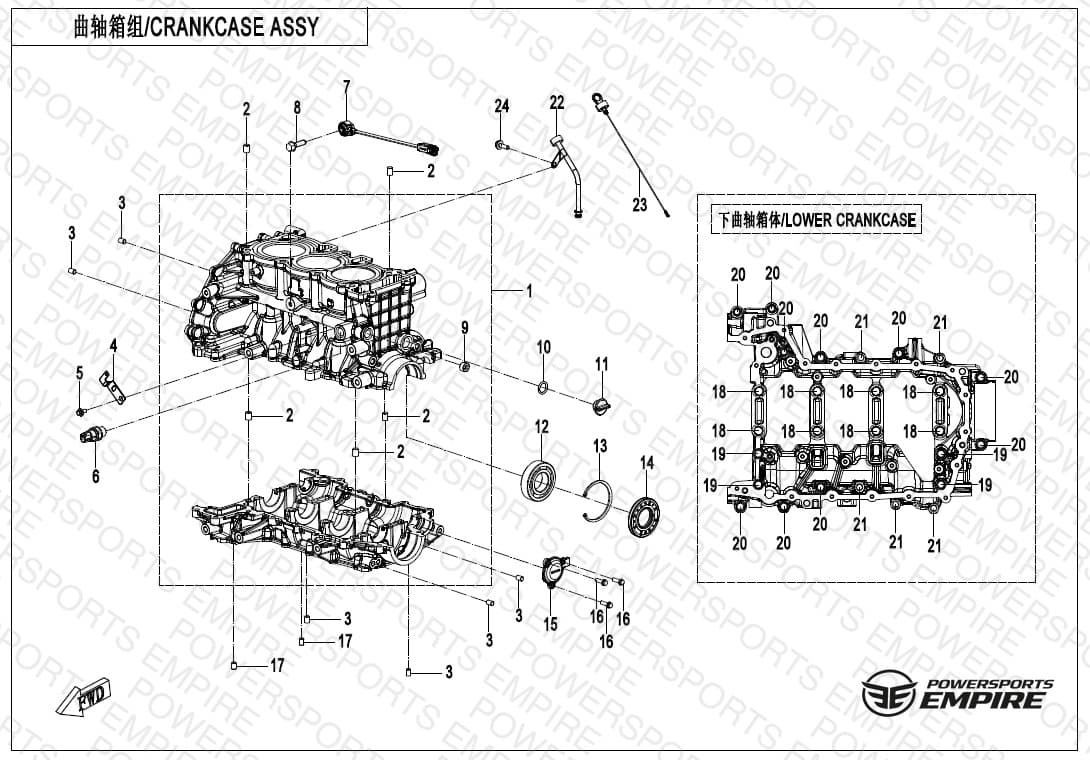 E01-1-A — CRANKCASE ASSY(STANDARD)