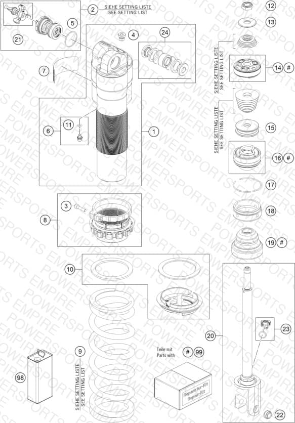 SHOCK ABSORBER DISASSEMBLED