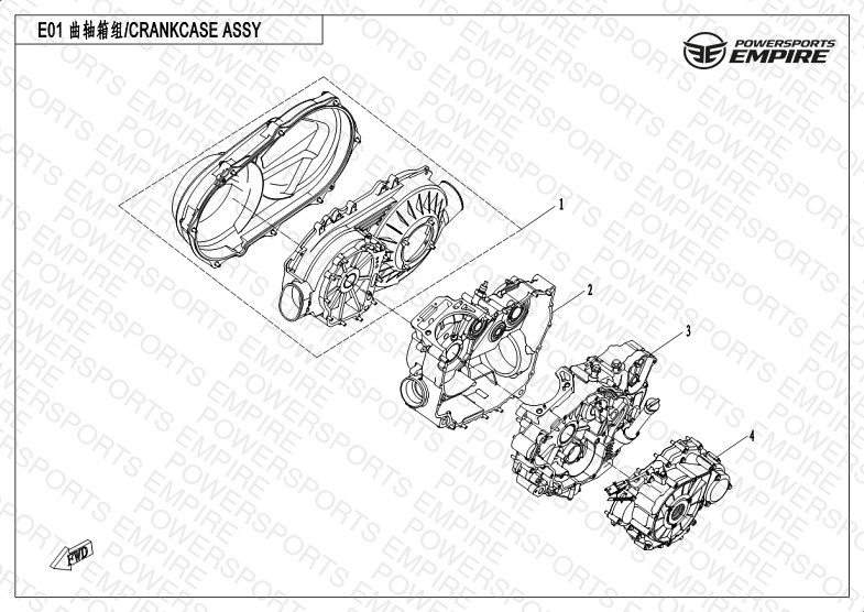 E01 — CRANKCASE ASSY.
