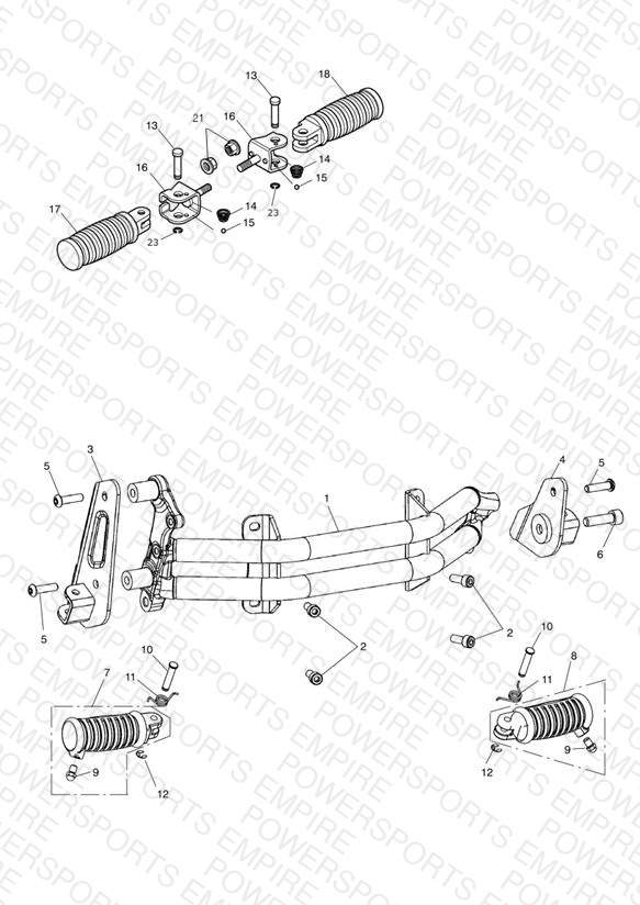 Footrests & Mountings 468391 > 611134 (Expt 611105)