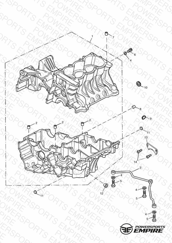 Crankcase & Fittings > Eng No 228630