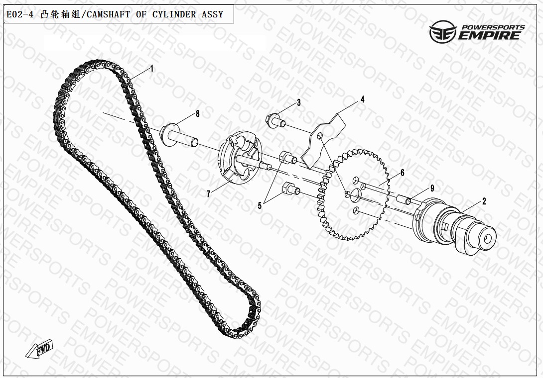 E02-4 — CAMSHAFT OF CYLINDER ASSY