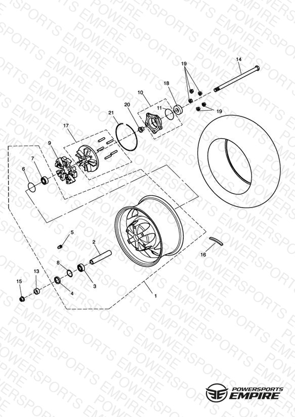 Rear Wheel & Final Drive - Rocket X