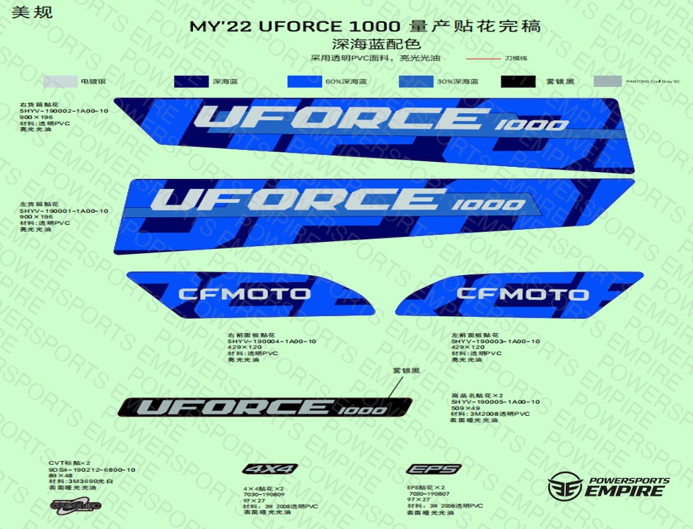F19-2-A — DECAL KITS(NA&2022,MIDNIGHT BLUE)