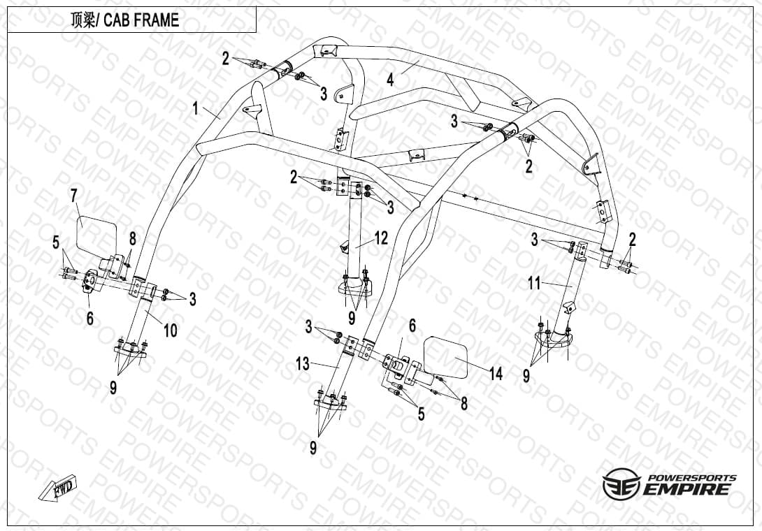 F23-B — CAB FRAME(NA)