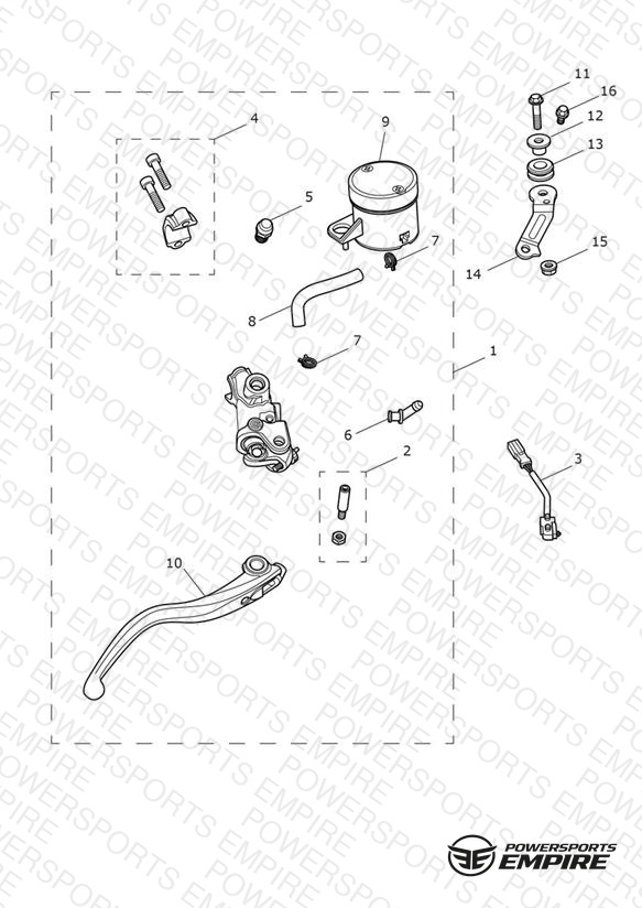 Front Brake Master Cylinder & Hoses - Not CN