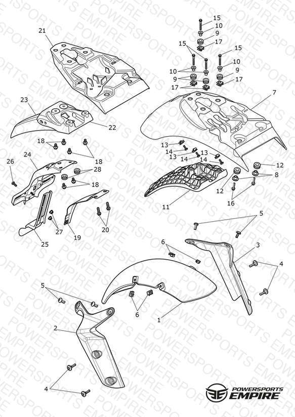 Mudguards - For Models Fitted with Cockpit Fairing