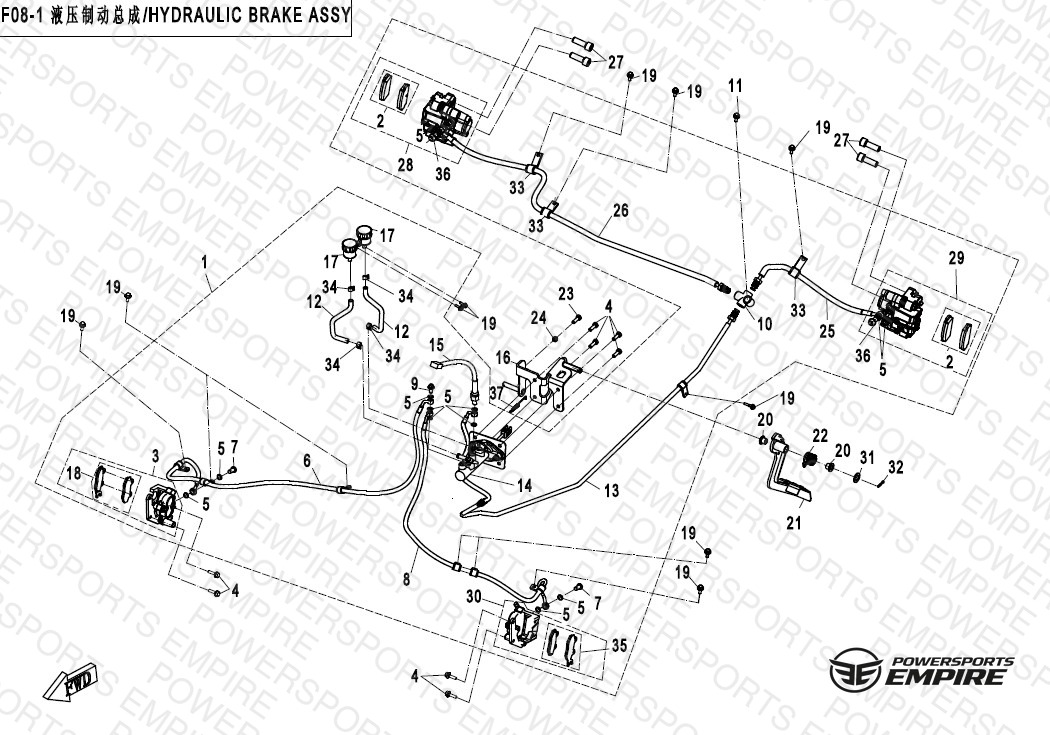 F08-1 — HYDRAULIC BRAKE ASSY