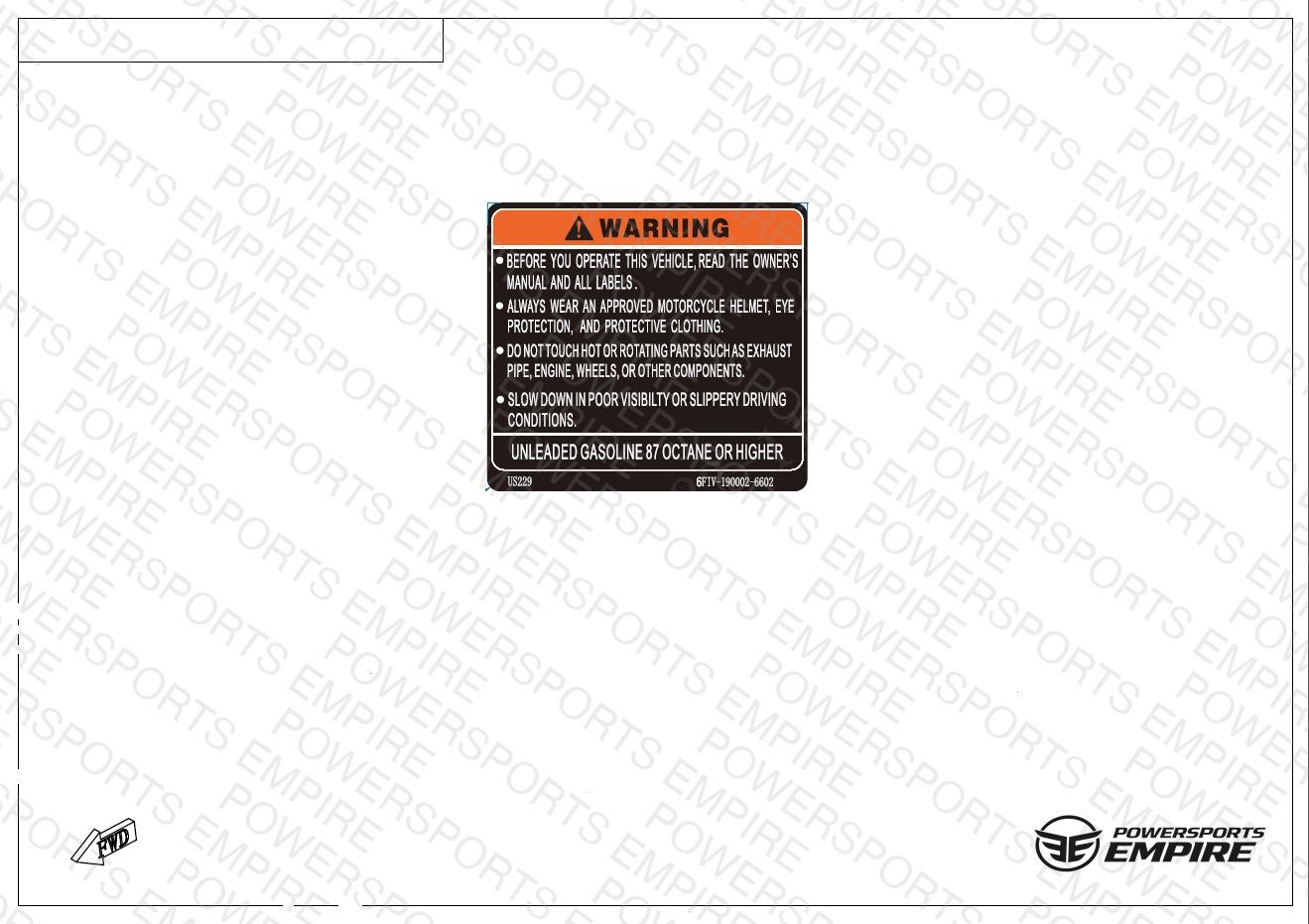 F19-1-A — WARNING DECAL(US)