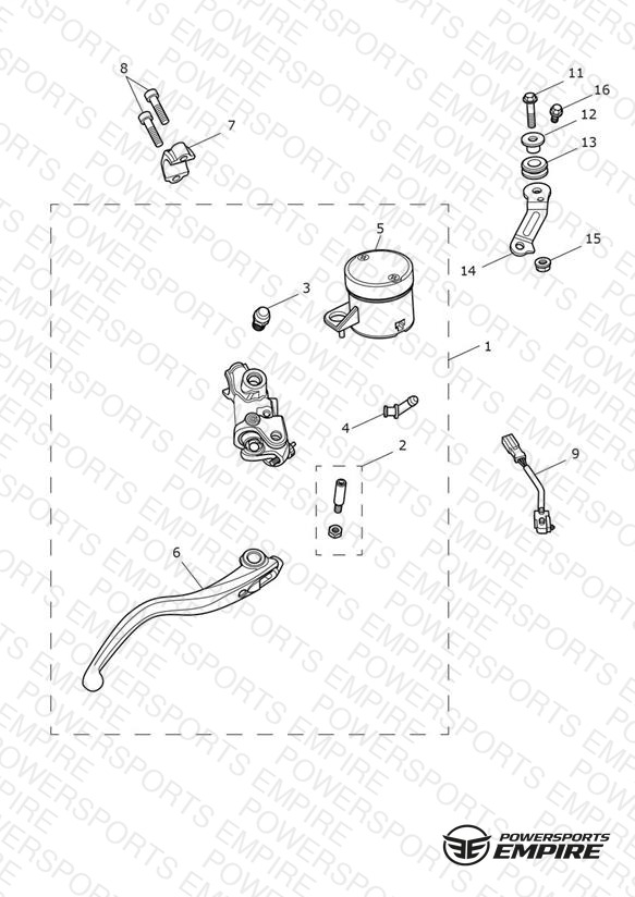 Front Brake Master Cylinder & Hoses - CN Only