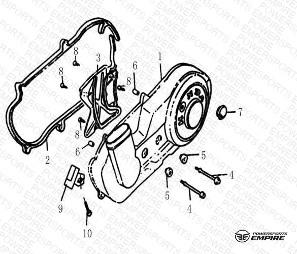 E02 — LEFT SIDE COVER ASSY