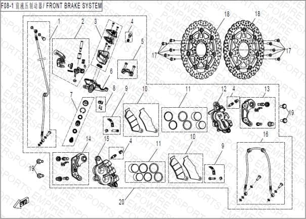 F08-1 — FRONT BRAKE SYSTEM
