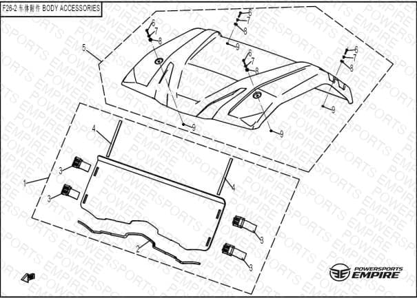 F26-2 — TOP ROOF & WINDSHIELD KITS