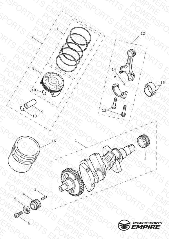 Crankshaft, Conrods & Pistons
