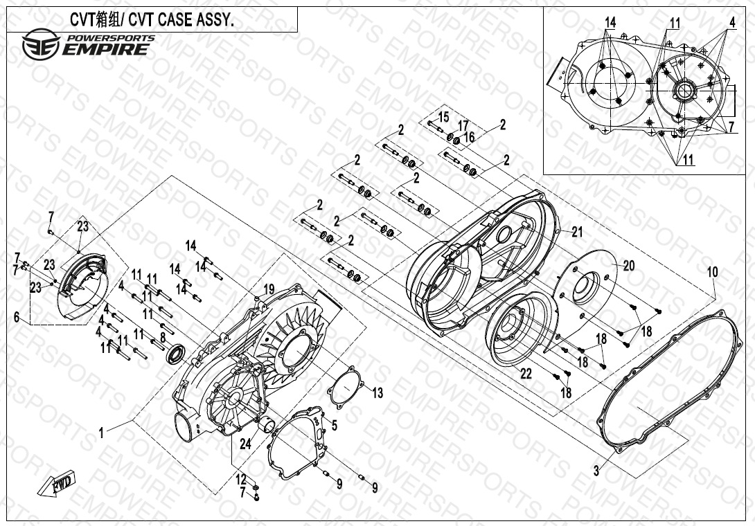 E01-3-V3 — CVT CASE ASSY