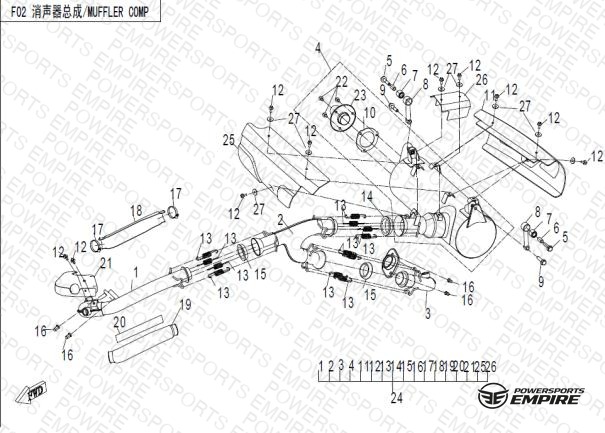 F02 — MUFFLER COMP