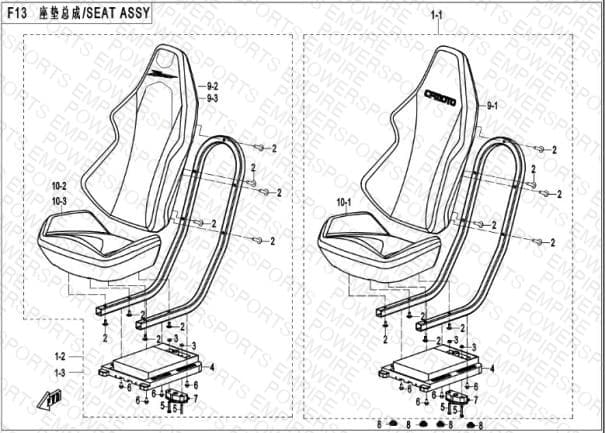 F13 — SEAT ASSY
