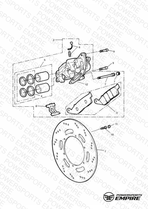 Front Brake Caliper and Disc