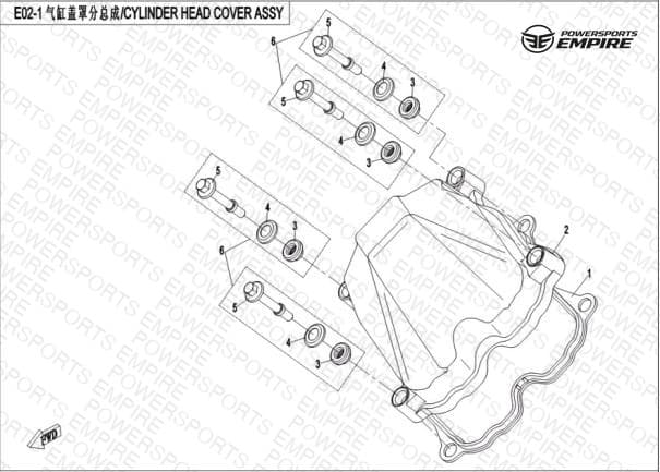 E02-1 — CYLINDER HEAD COVER ASSY