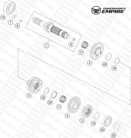 TRANSMISSION I - MAIN SHAFT