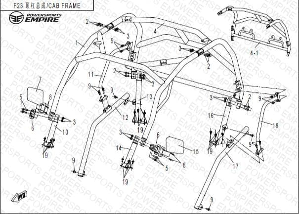 F23 — CAB FRAME(ROPS)