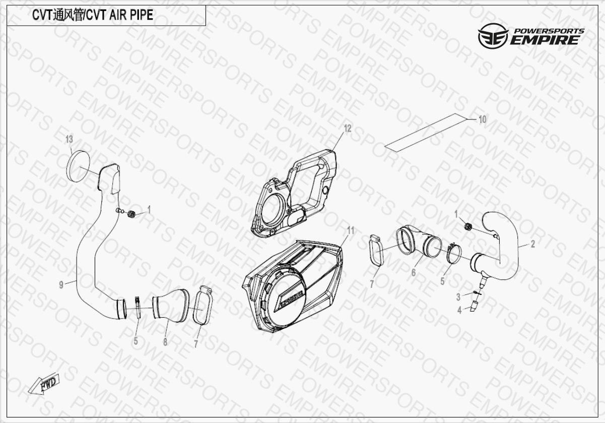 F00-V2 — CVT AIR PIPE