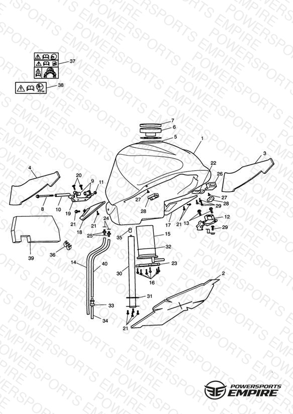 Fuel Tank & Fittings >340147 (Non ABS) >340226 (ABS Version)