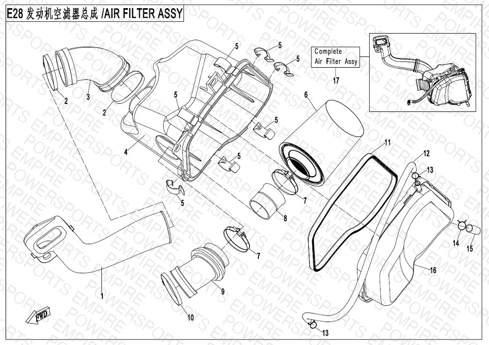 E28 — AIR FILTER ASSY