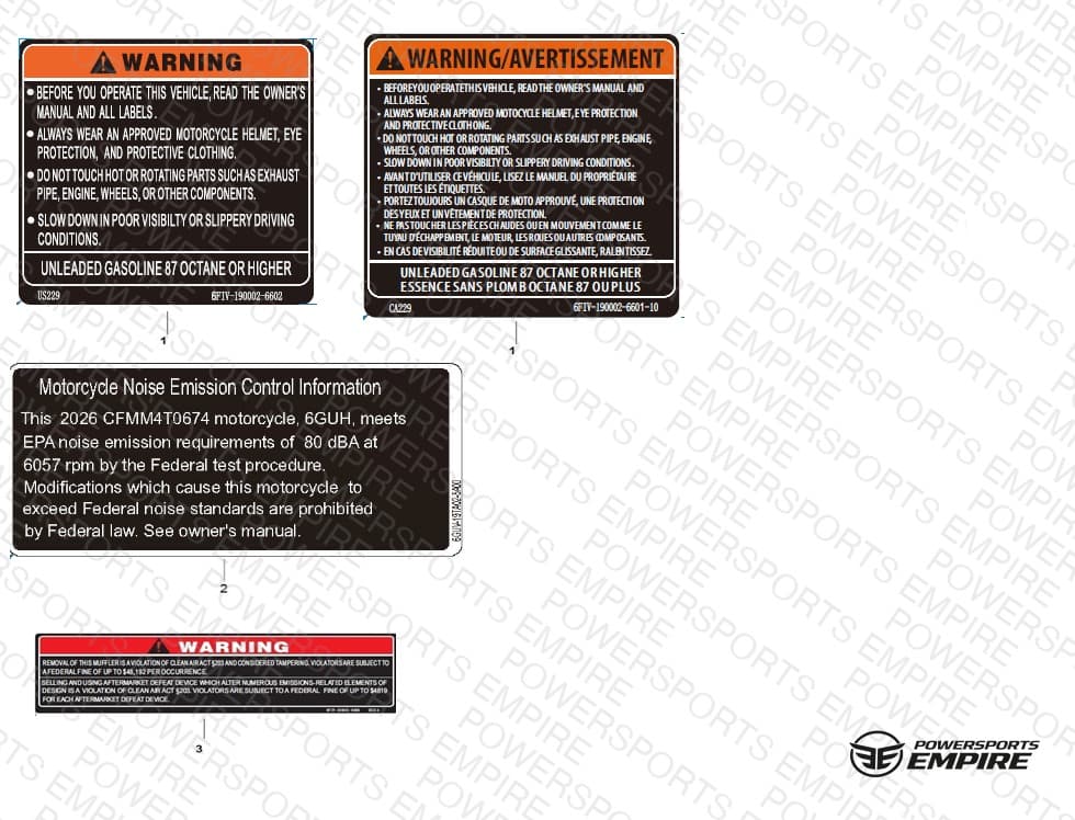 F19-1 — WARNING DECAL