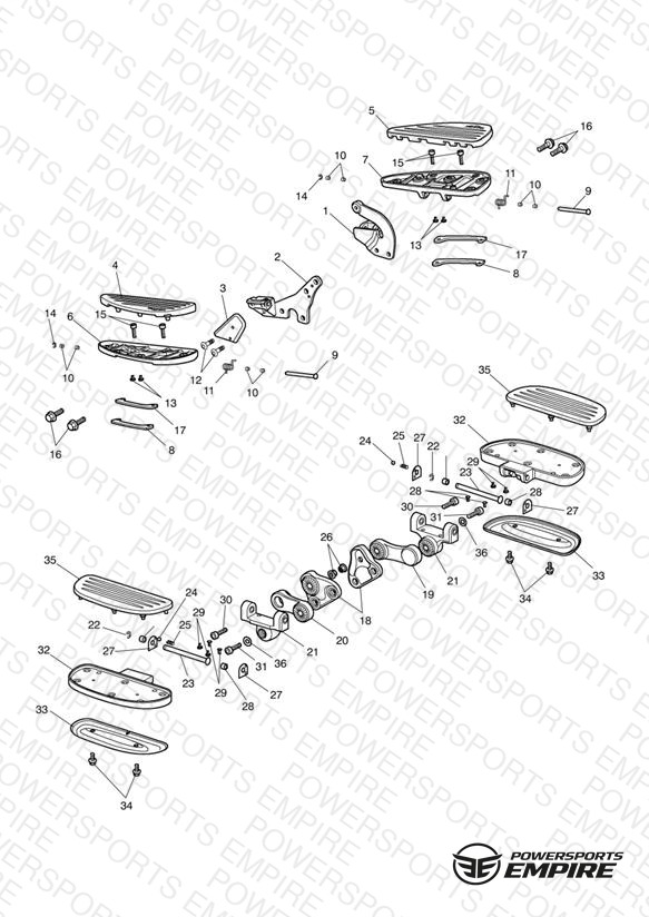Footrests & Mountings - Special Edition Only