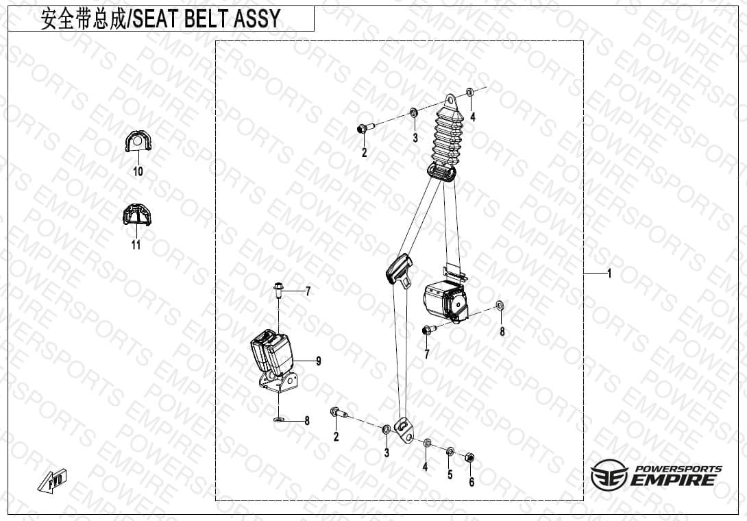 F34-3 — SEAT BELT ASSY(BACK SEAT)