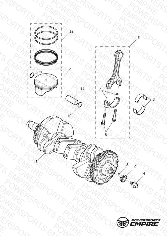 Crankshaft, Connecting Rods & Pistons