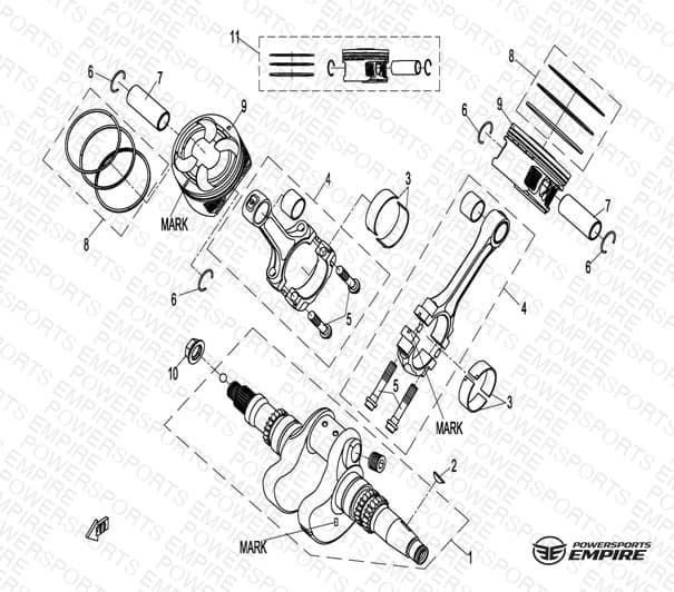 E16 — CRANKSHAFT ASSY & PISTON