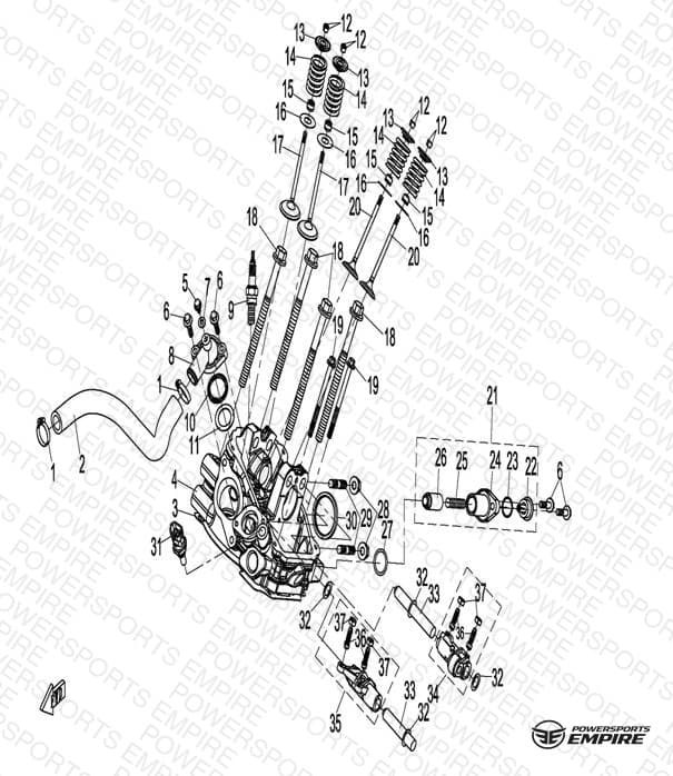 E13 — CYL HEAD NO. 2 ASSY (TRANSMISSION END)