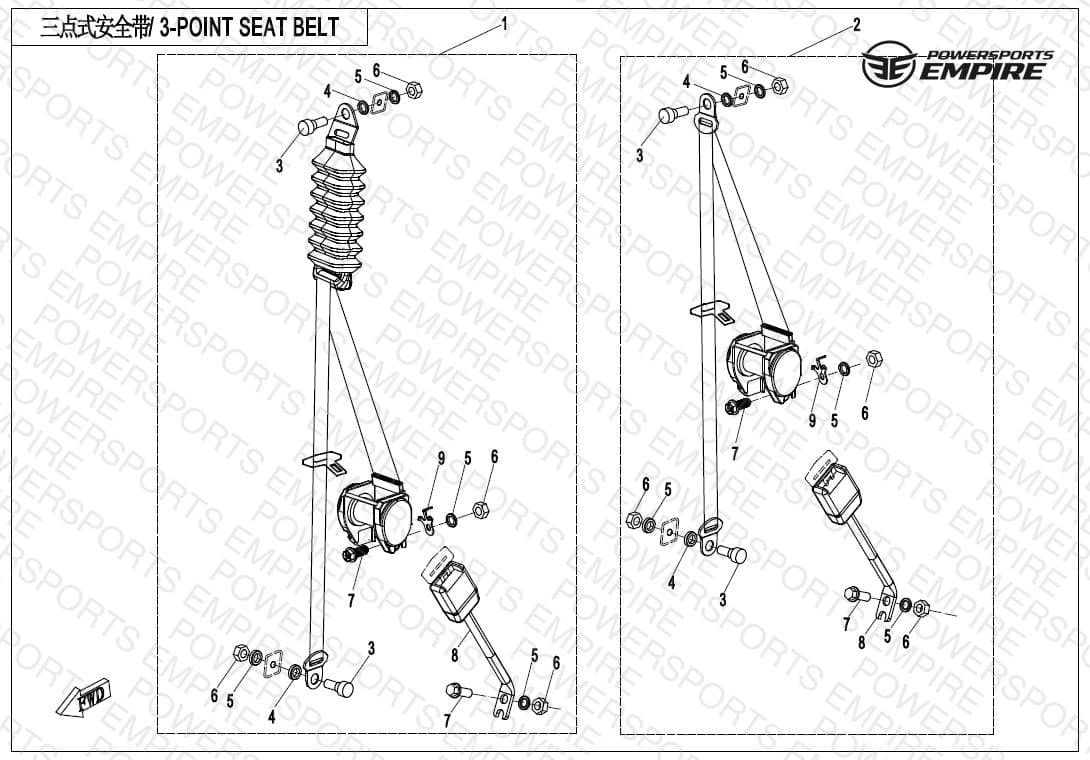 F34-2-V2 — 3-POINT SEAT BELT