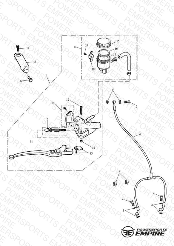 Front Brake Master Cylinder & Hoses >333178