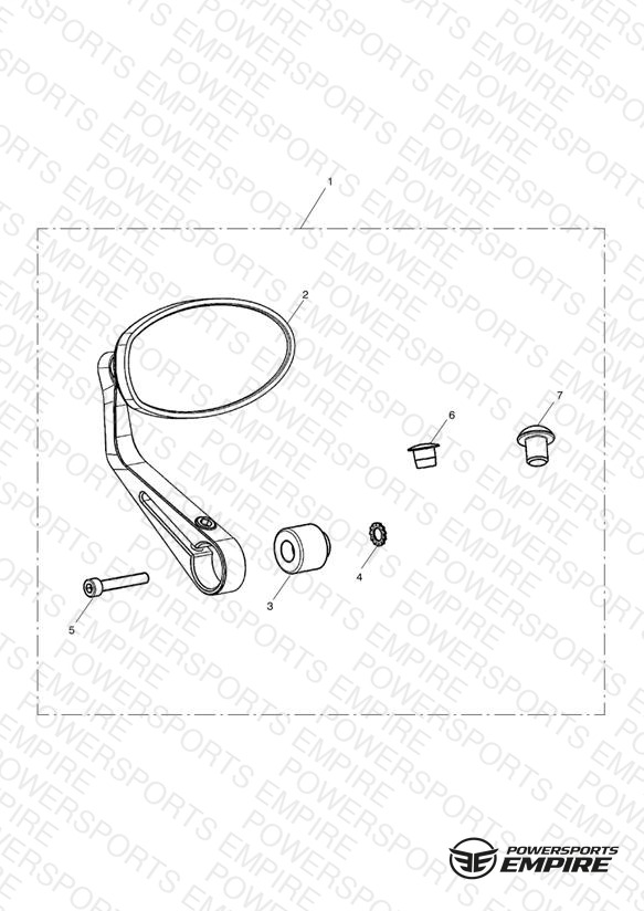 Bar End Mirror Kit, Clear Anodised