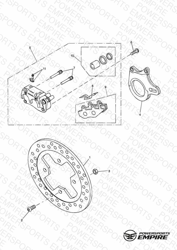 Rear Brake Disc and Caliper Single sided swingarm 161318 »