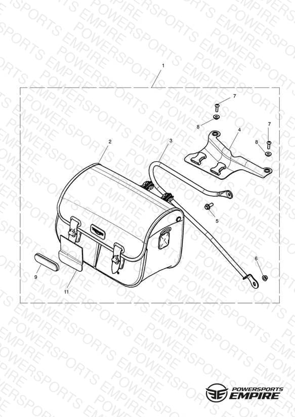 Panniers, Waxed Cotton, RHS, Black