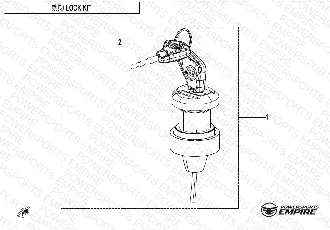 F01-B — LOCK KIT(WITHOUT GEARSHIFT LOCK)