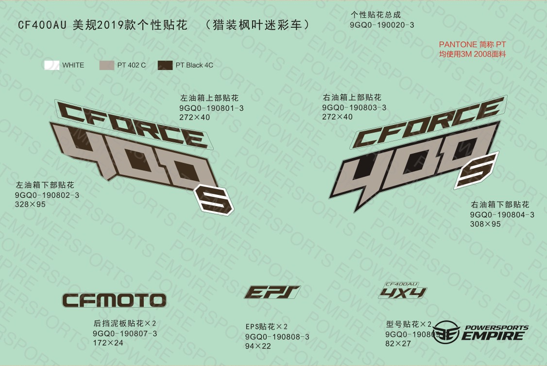 F19-1-L — DECAL KITS(2019,TRUE TIMBER CAMO)