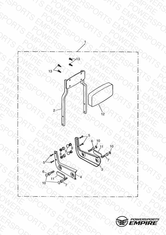 Passenger Backrest Tall Kit